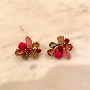 J. Crew pink jewel earrings